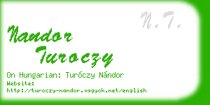 nandor turoczy business card